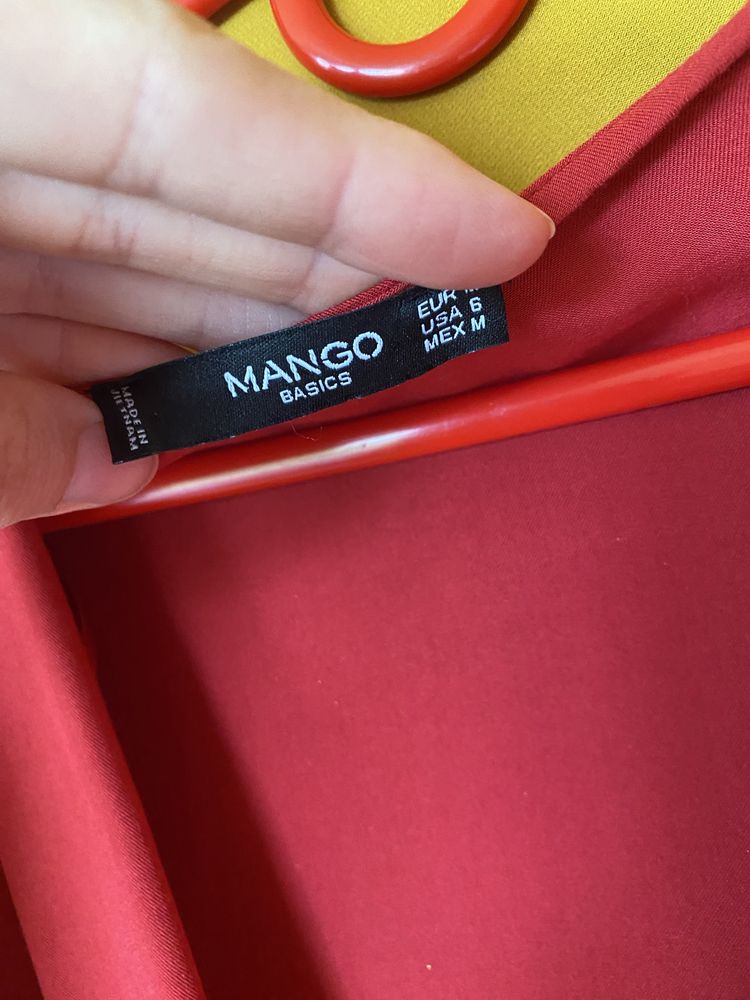 Bluzka kopertowa Mango, jak Aeterie, wiskoza czerwona, 38 M