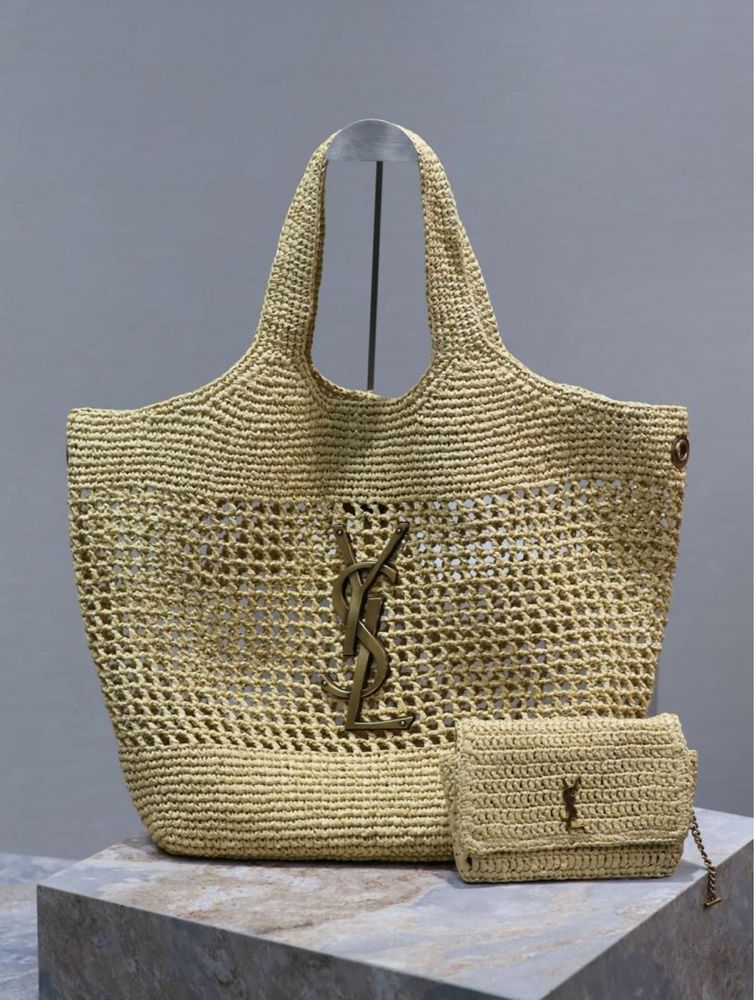Torebka Icare YSL Raffia Neutral