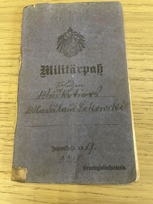 Militarpass niemiecka ksiazeczka wojskowa 1917r