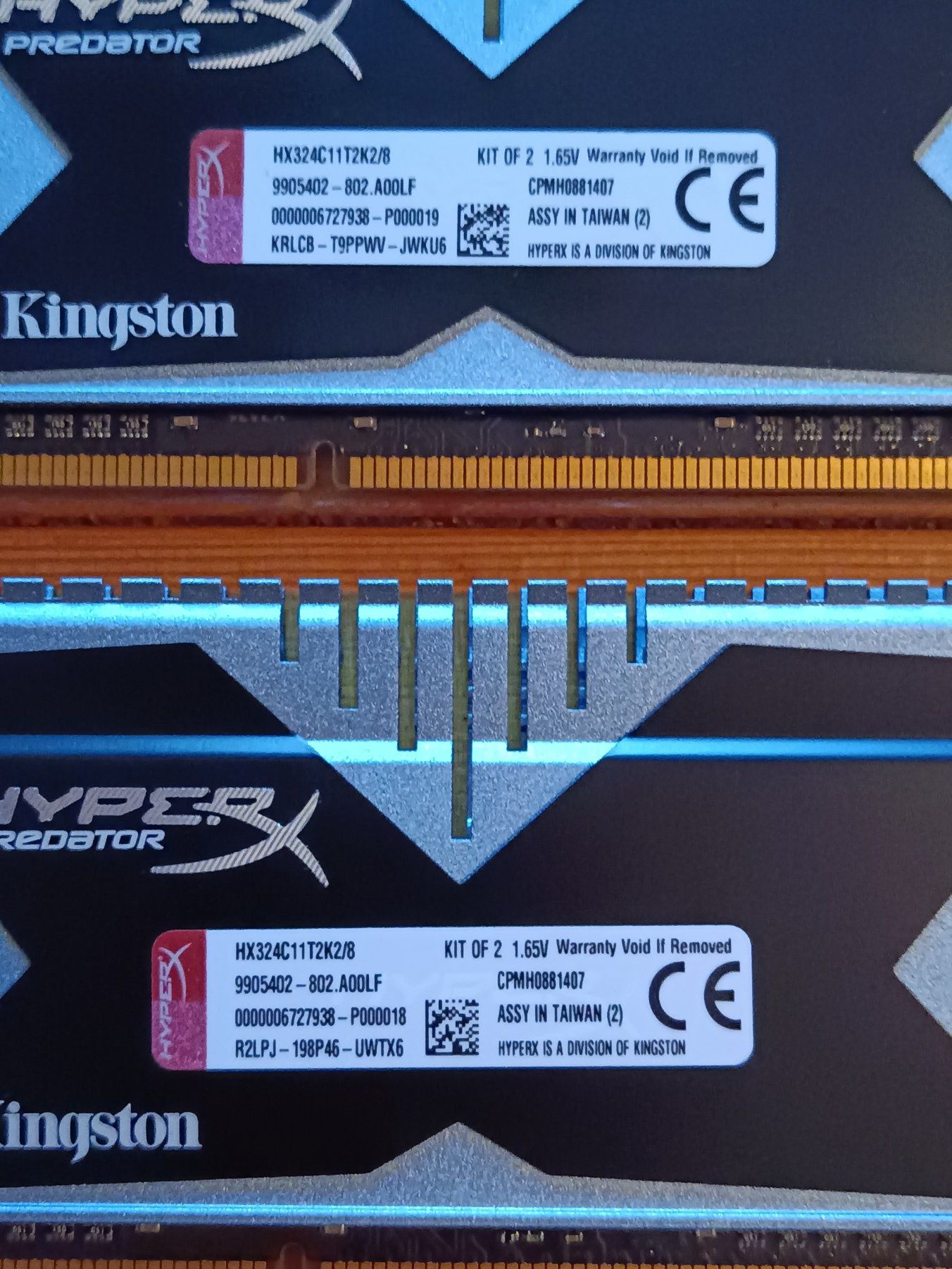 Память 8Gb DDR3-2400MHz Kingston HyperX KHX2400C11D3/4Gb (2X4Gb)