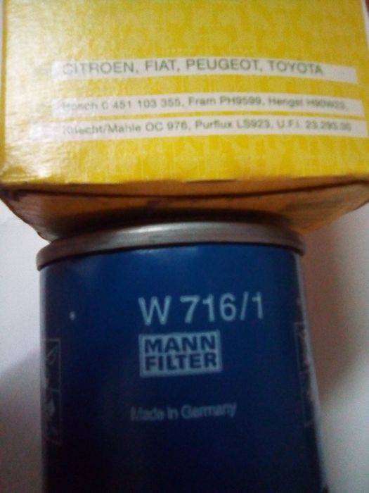 Filtro de óleo Peugeot