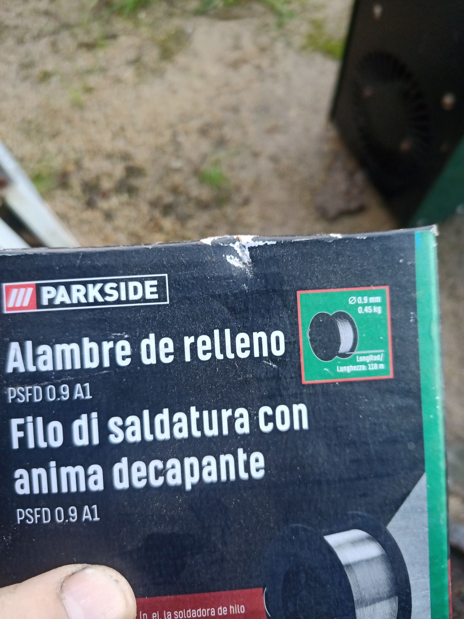 Maquina soldar Parkside com 2 bobines fio