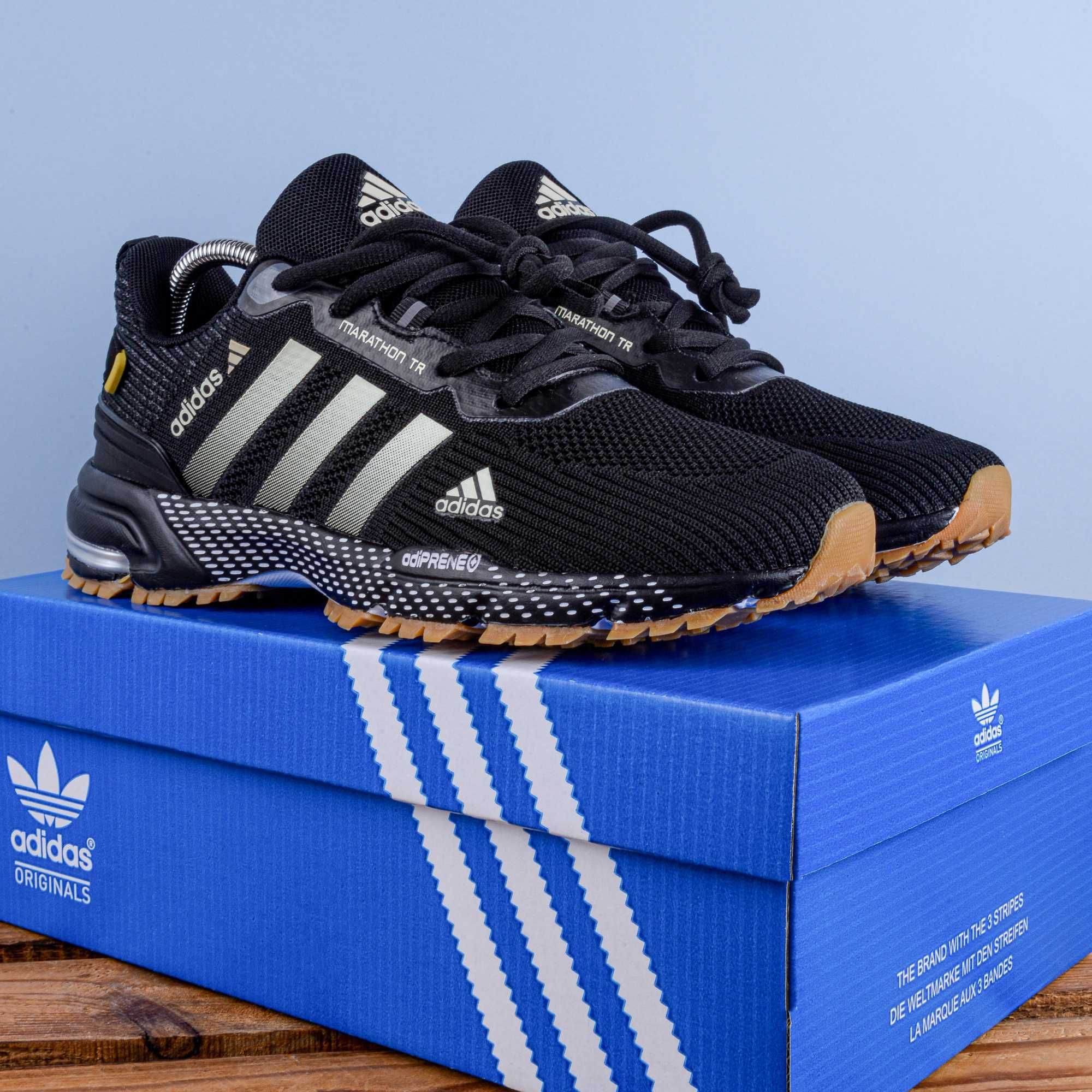 (1822) Чоловічі Кросівки Adidas Marathon чорні (41-46) адідаси