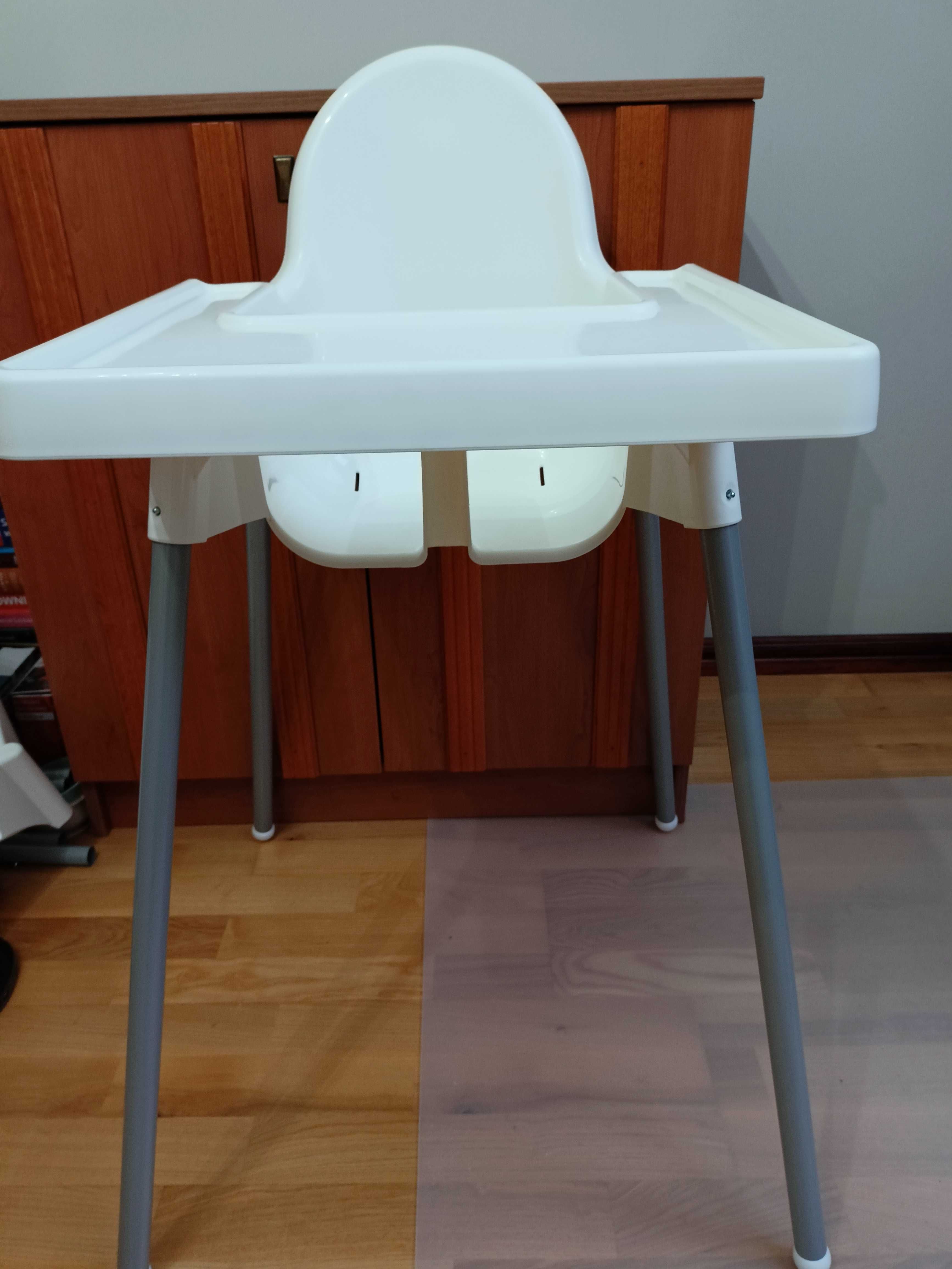 IKEA ANTILOP Krzesełko do karmienia białe z tacką