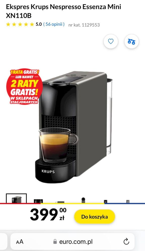 Ekspres do kawy Krups Nespresso Essenza mini