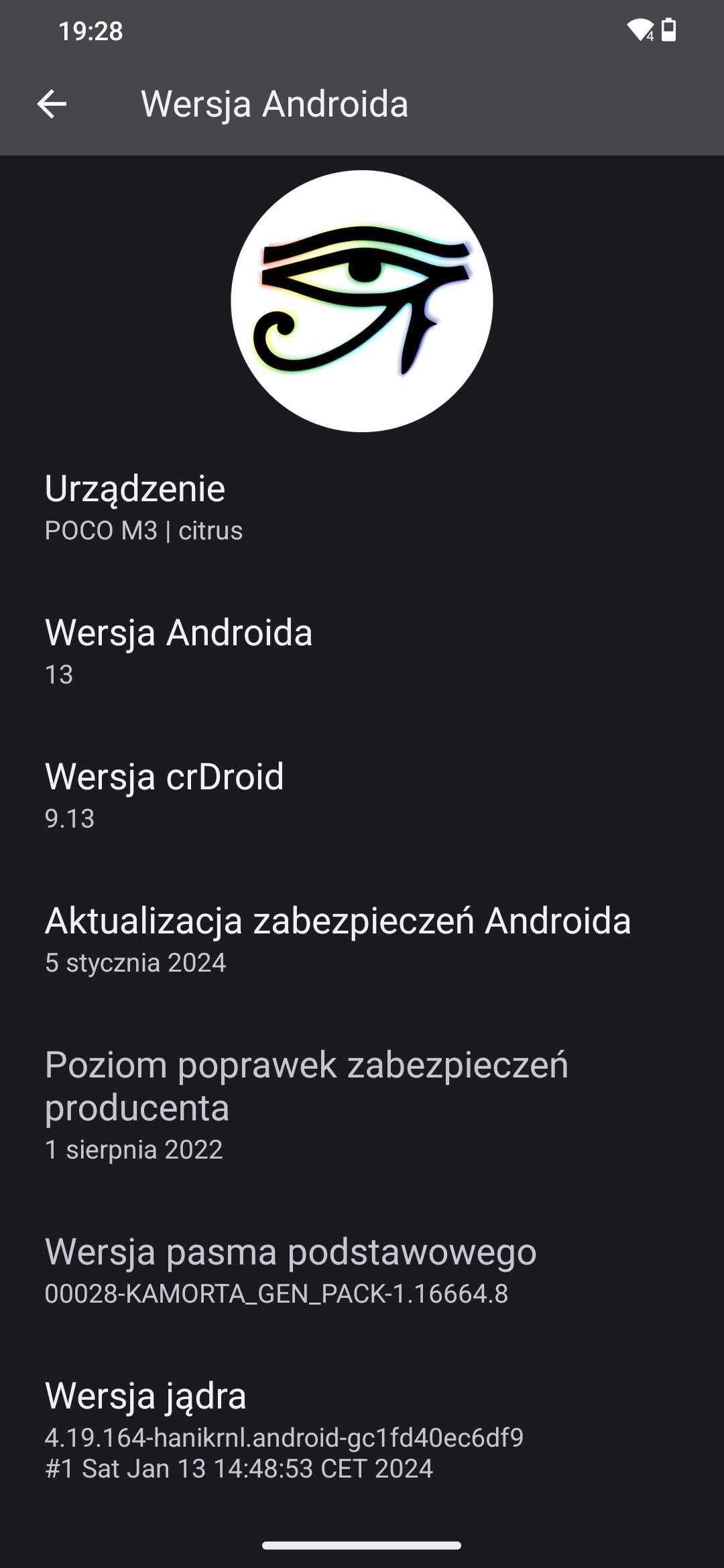 POCO M3 4/64GB crDroid 9.13 Android 13 Odblokowany BL/TWRP/MAGISK