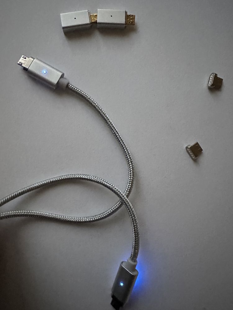 2 x Kabel micro USB wtyczka magnes do telefonu zaślepka