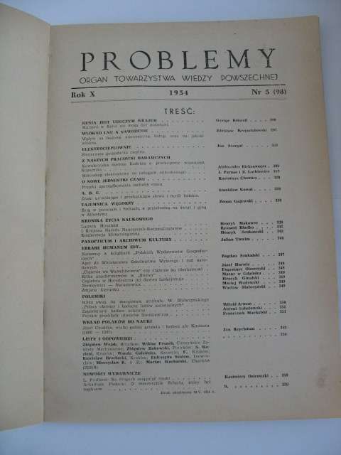 Stary miesięcznik popularno naukowy-PROBLEMY-1954 rok