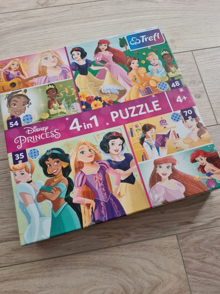 Puzzle Trefl 4w1 księżniczki, Princess