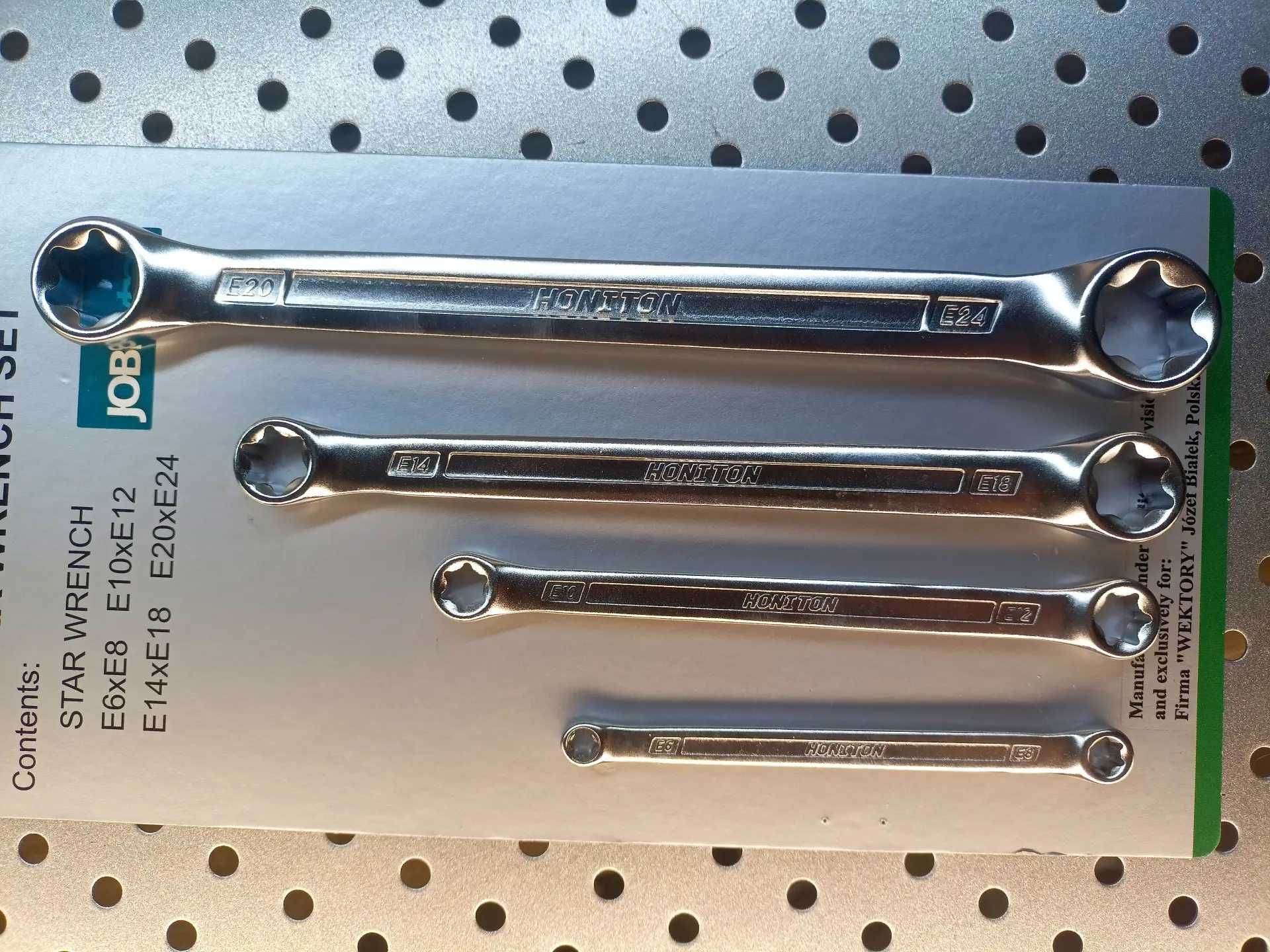 klucze TORX E6 X E8 E10 X E12 E14 X E18 E20 X E24 Klucze płaskie TORX