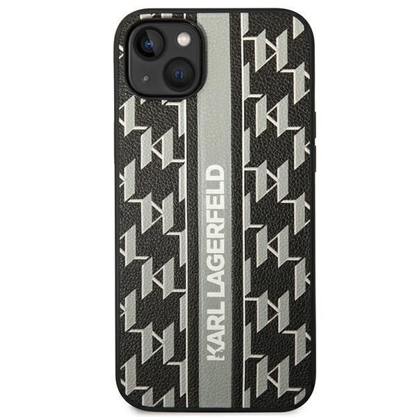 Etui Karl Lagerfeld Monogram Stripe do iPhone 14 6,1" Szary