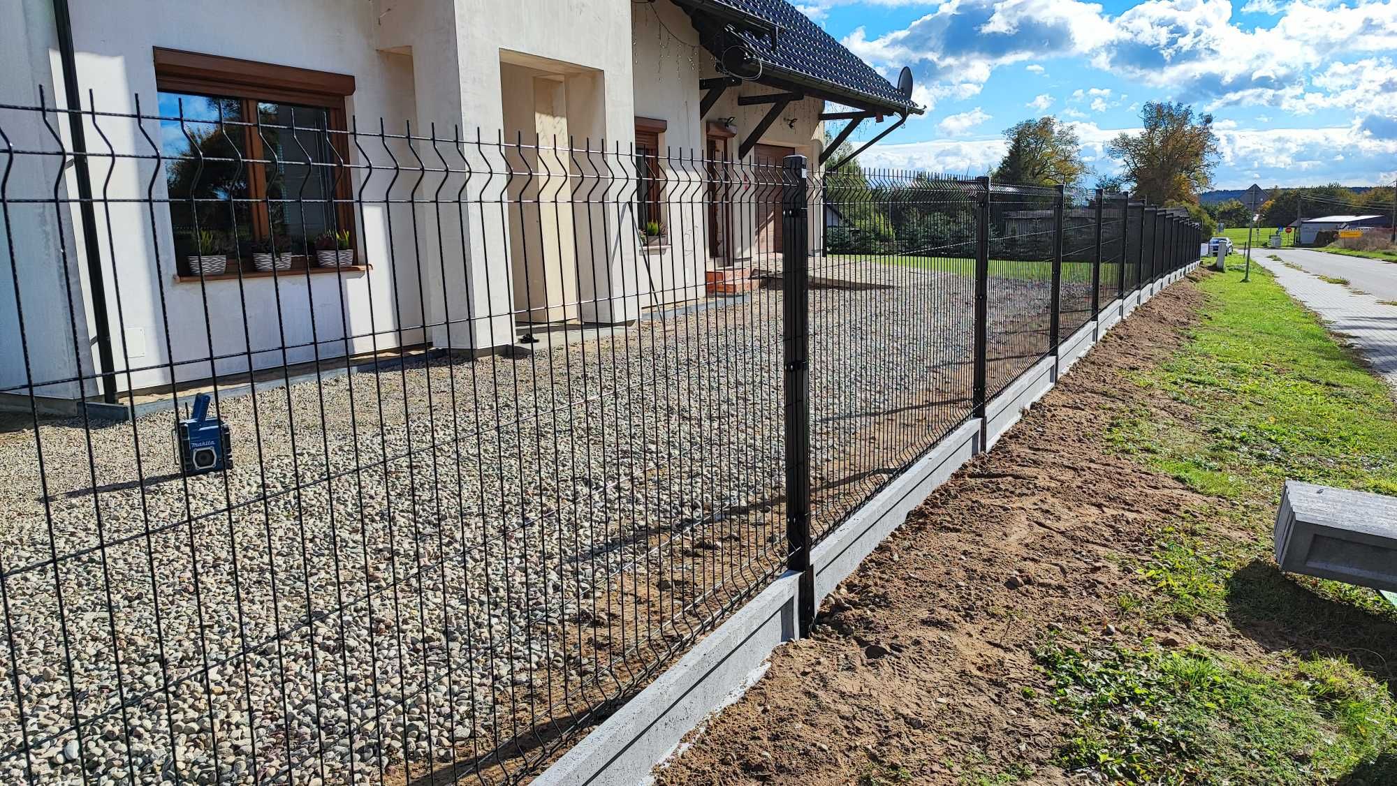 PRODUCENT Ogrodzenie panelowe 3D 2D h- 123cm Panel, Podmurówka