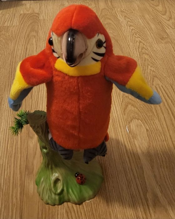 INTERAKTYWNA PAPUGA - mówiąca zabawka (tańczy, powtarza)