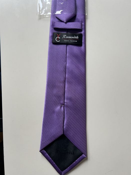 Krawat jedwab fioletowy nowy