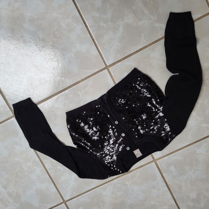 Czarne bolerko ŚWIĘTA cekiny 5 lat 110 jak nowe  IDEAŁ