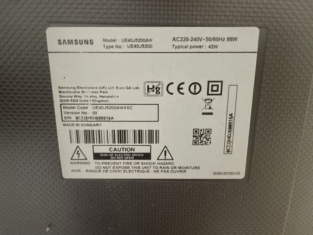 Smart Tv Samsung 40 - avariada