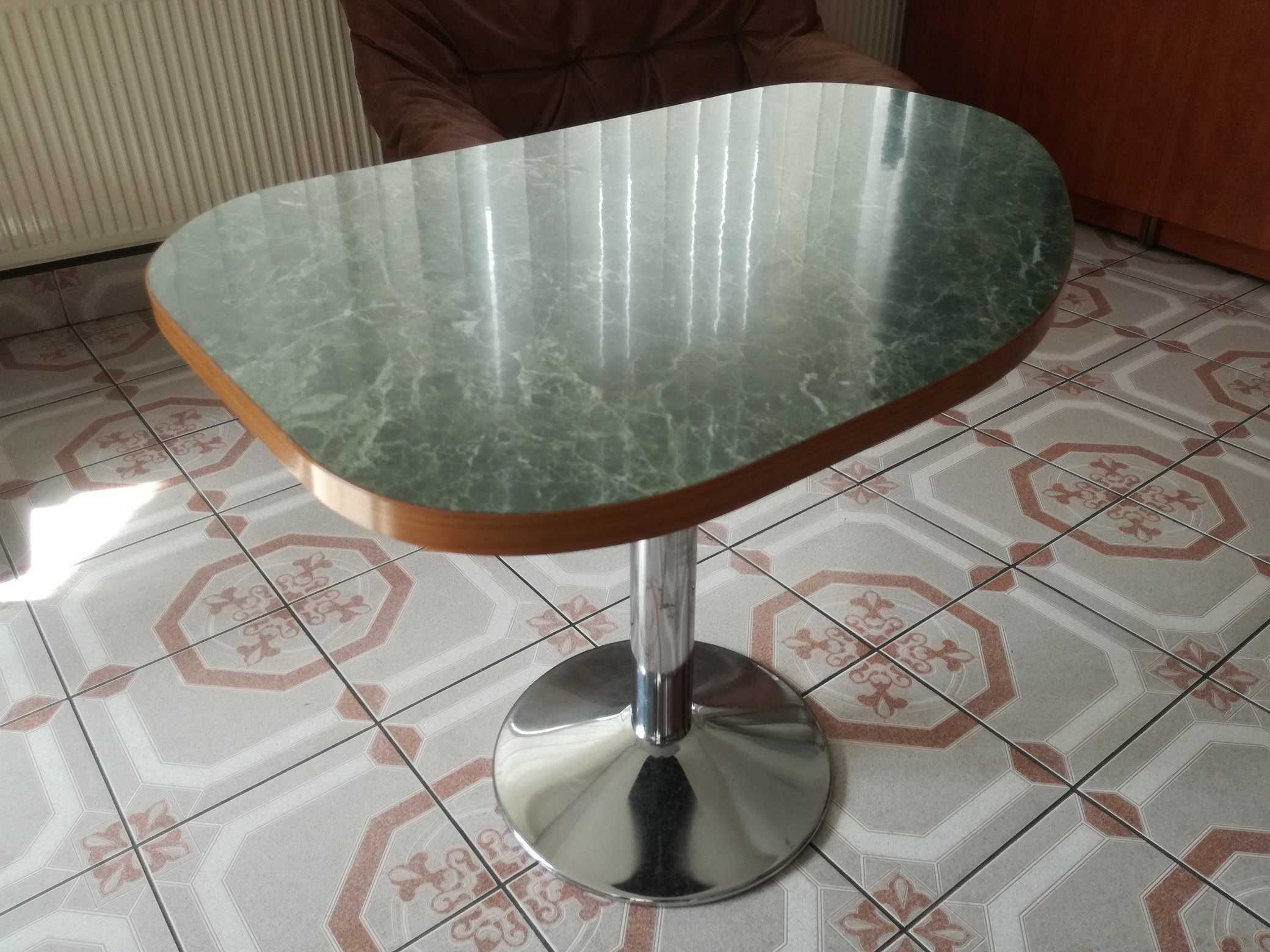 stolik solidny elegancki 76cm wysok. metal oraz imitacja granitu