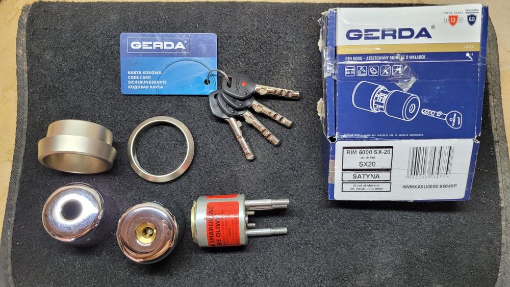 Wkładka zamka Gerda cylindryczna