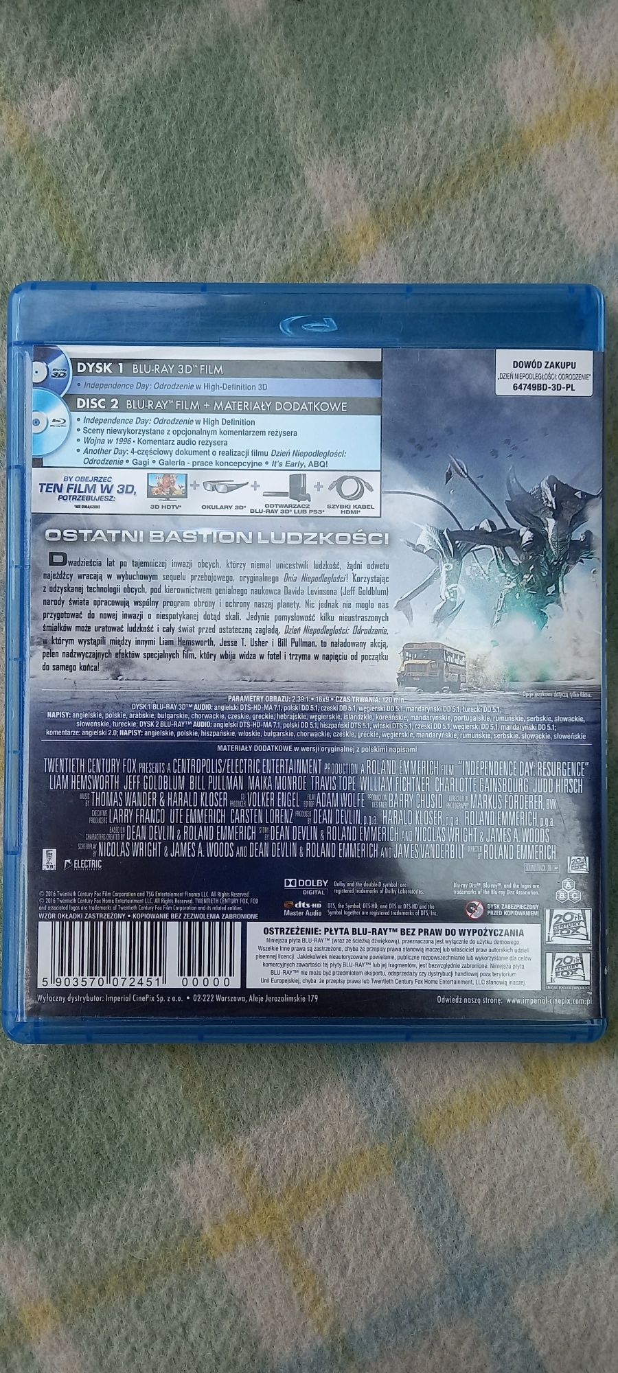 Dzień niepodległości odrodzenie blu-ray