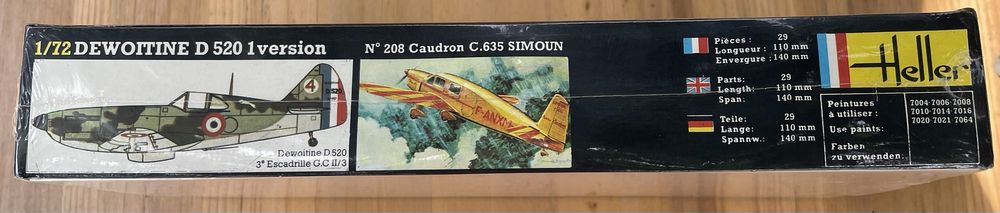 Model Kit Heller 212 1/72 DEWOITINE DR20