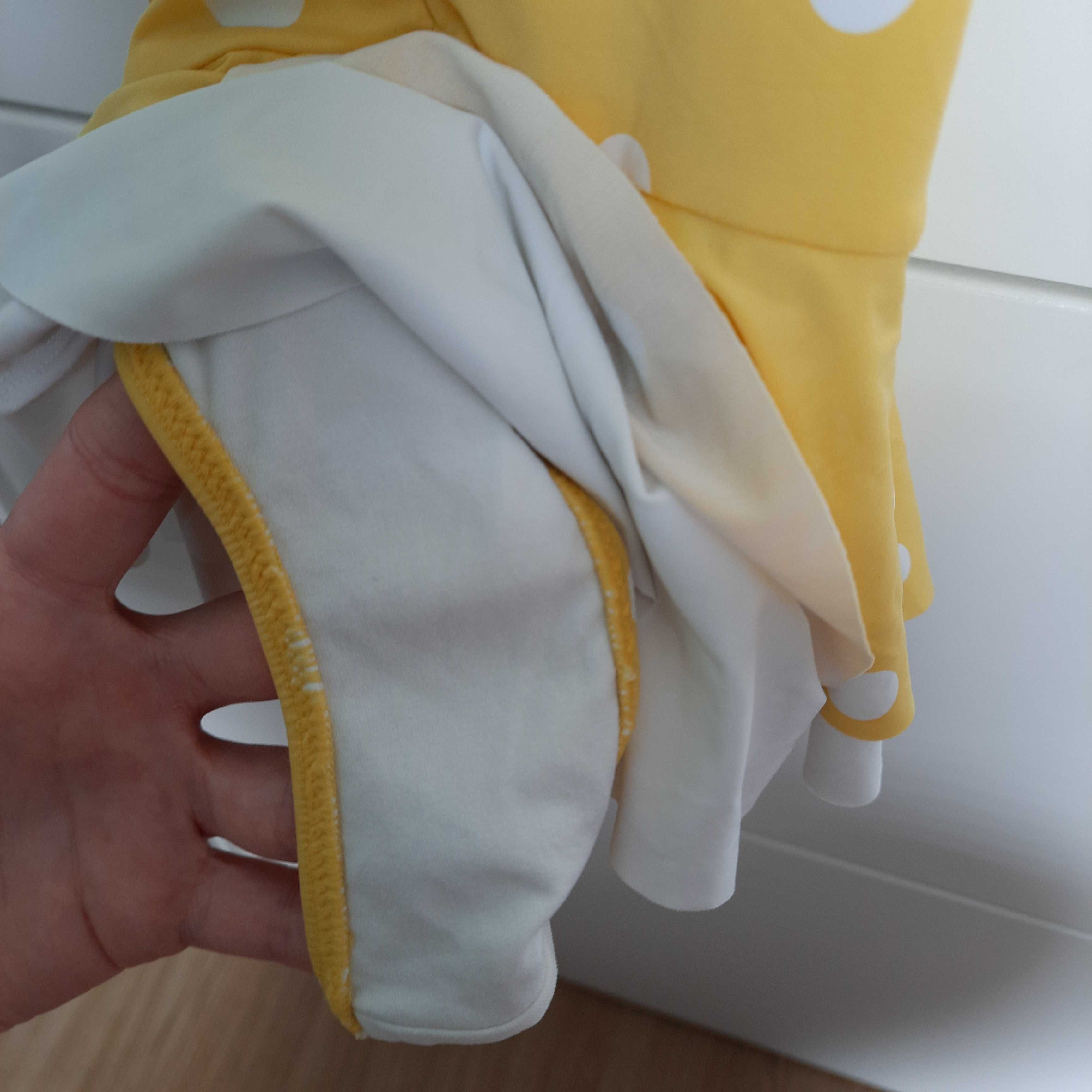 Lindex strój kąpielowy jednoczęściowy dla dziewczynki dziewczęcy żółty