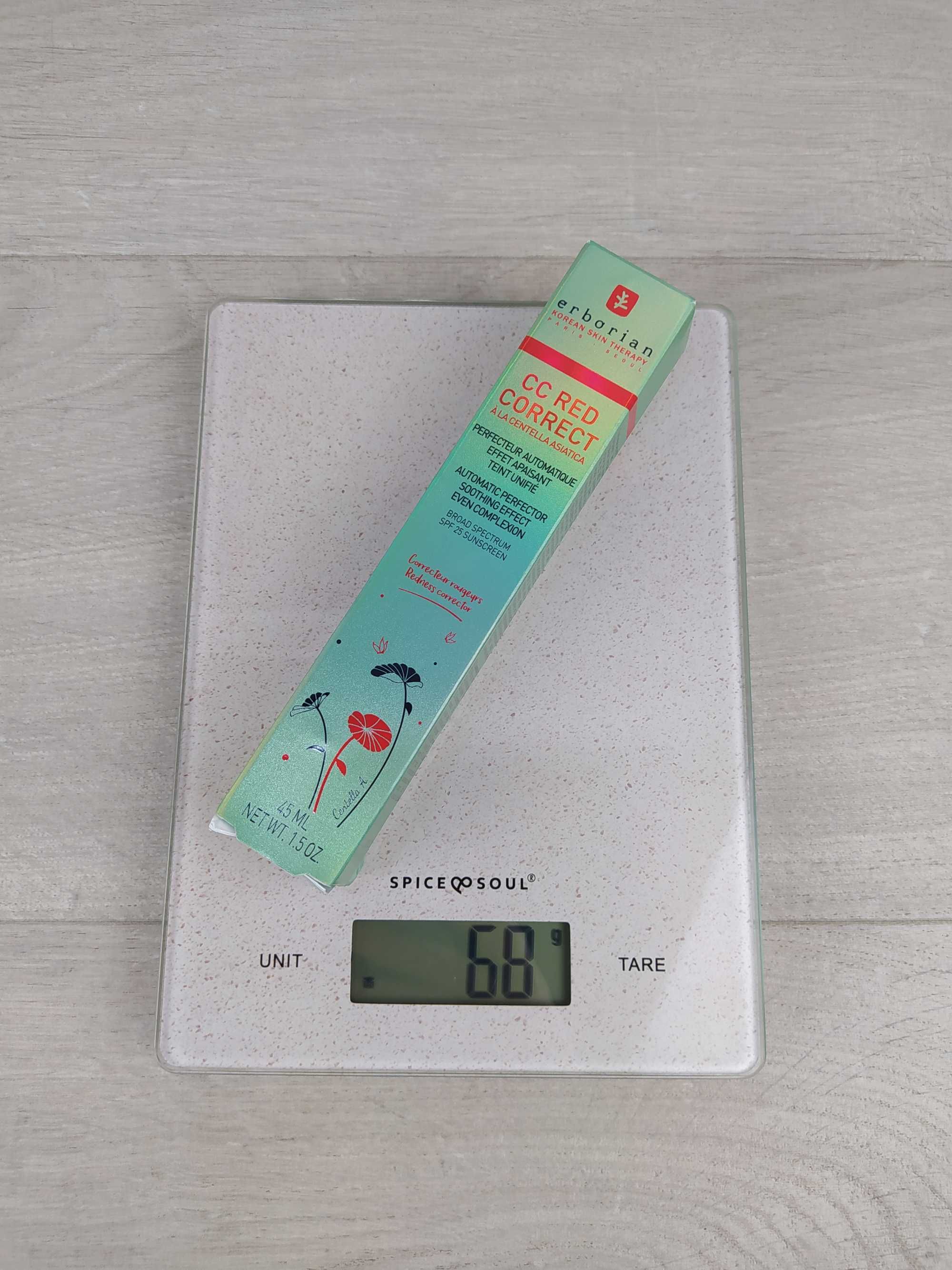 Erborian CC RED CORRECT Krem korygujący zaczerwienienia SPF25
