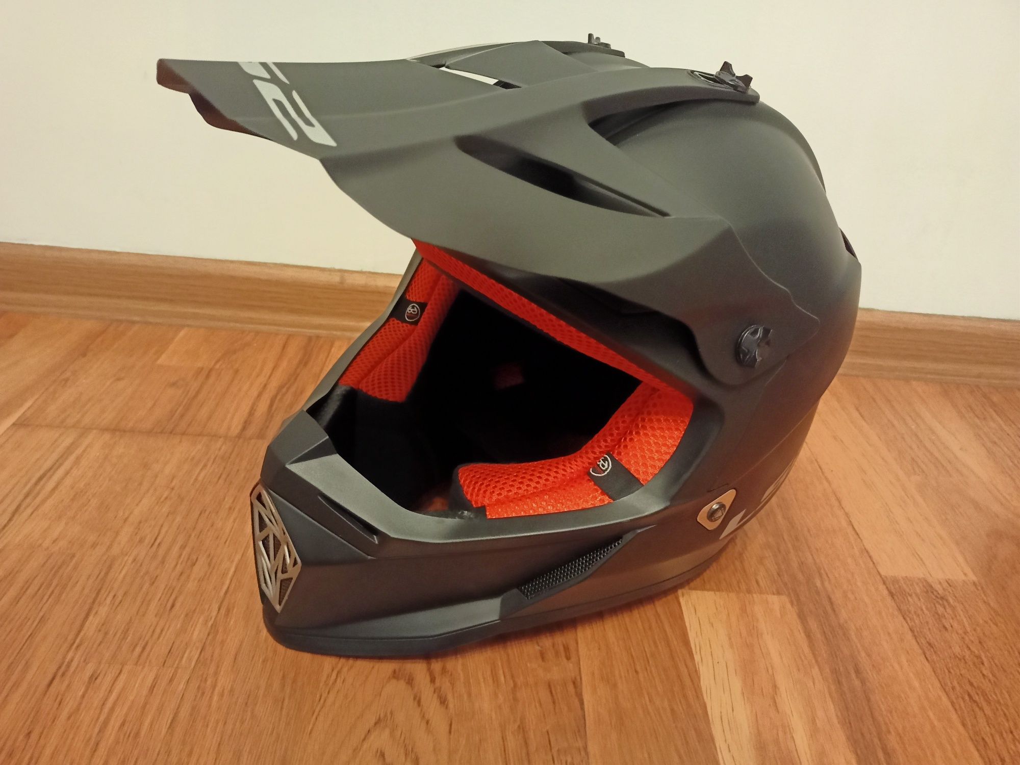 KASK LS2 MX437 FAST solid  matt black cross enduro XXS