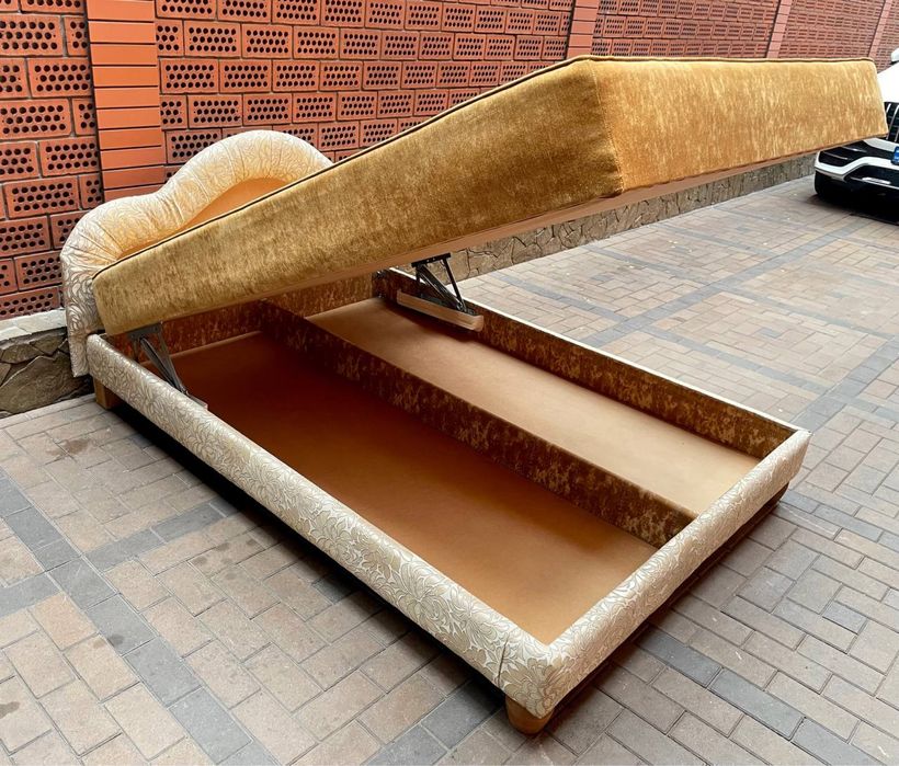 2-спальне ліжко «Алігатор» завода ПРОГРЕС з підйомним механізмом +ящик