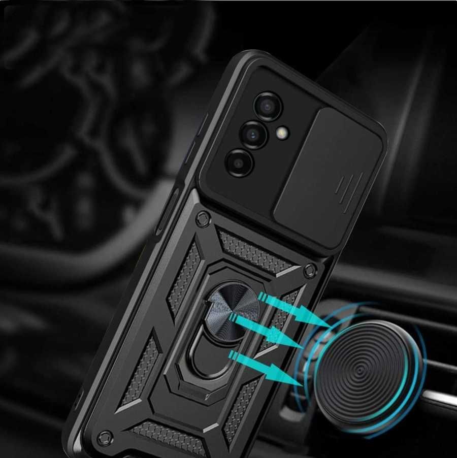 SJTC etui do Samsung Galaxy S23 FE pancerne osłona obiektywu stojak