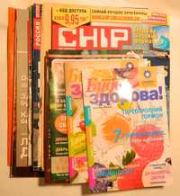 Журналы разные 15шт и газета 1шт: Chip, Натали, Мистер Блистер и т.д.