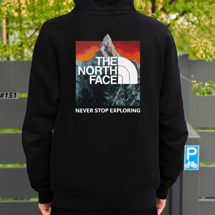 Биг Лого Принт | Черная Кофта The North Face | Худі ТНФ OrangeBox Чорн