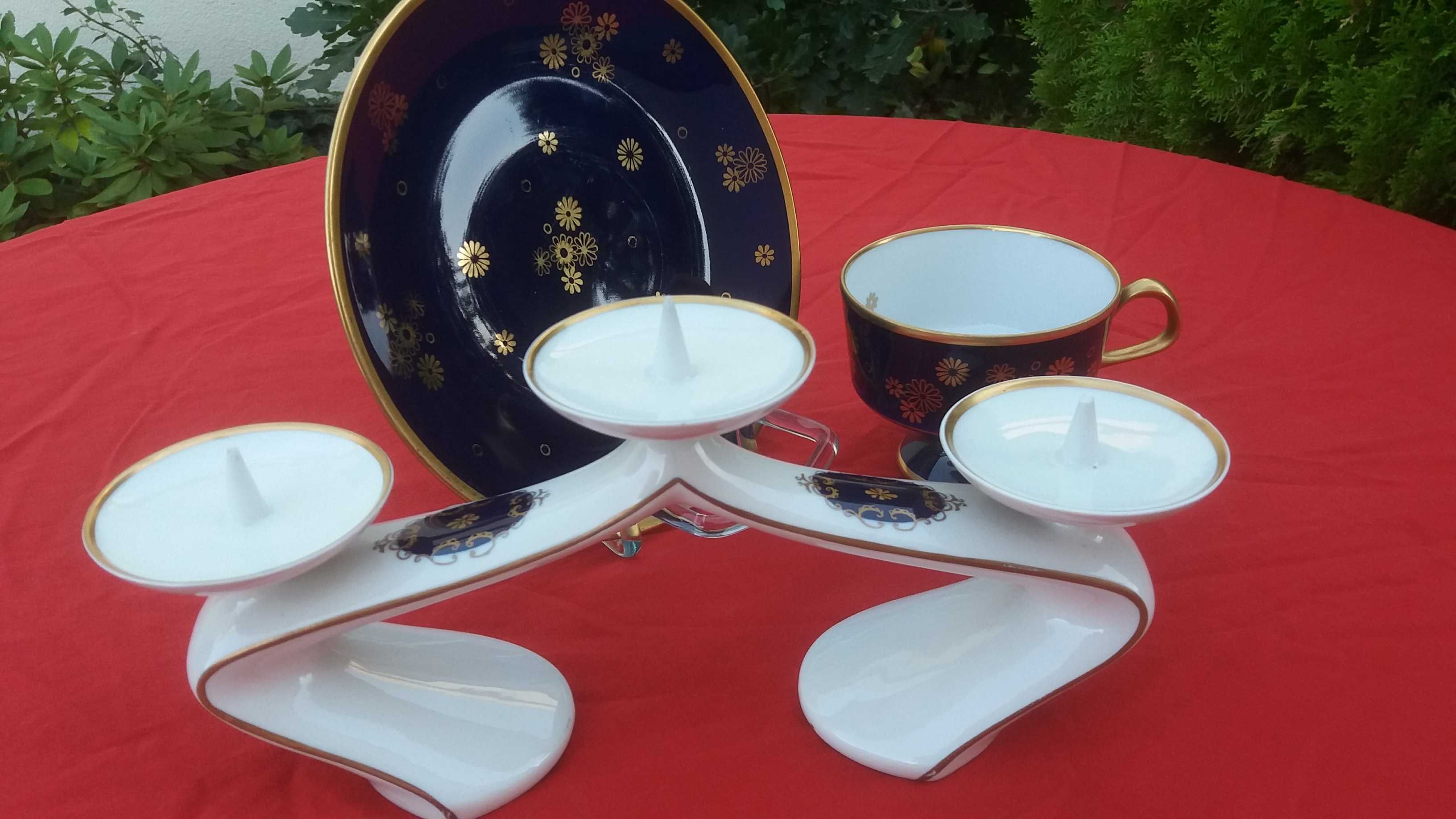 1970-te  Made in NRD ,'' FINE CHINA LICHTE''  Porcelana - Kobalt