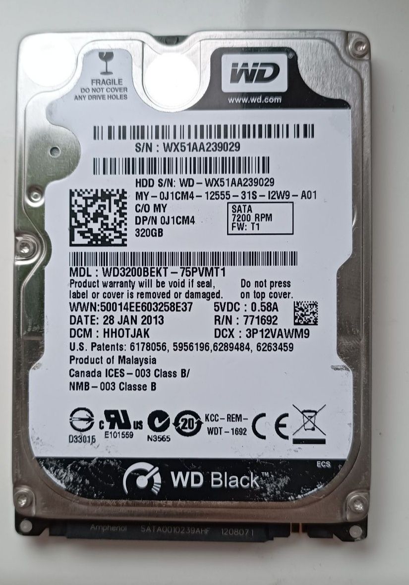 Жесткий диск Western Digital 320GB ноутбук
Western Digital 320GB