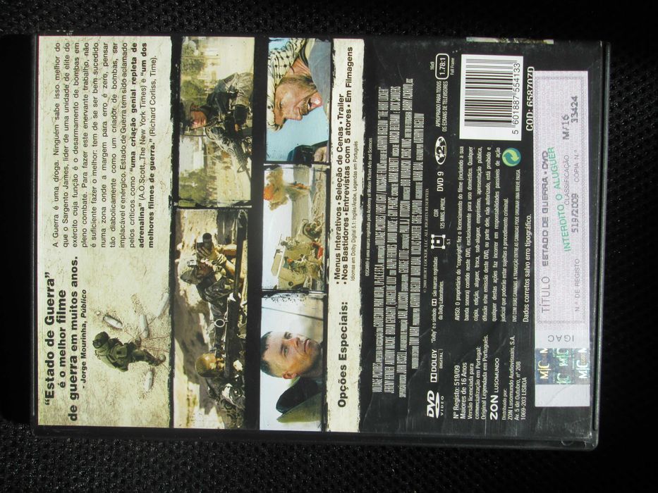 DVD - Estado de Guerra, com Jeremy Renner, Ralph Fiennes ,