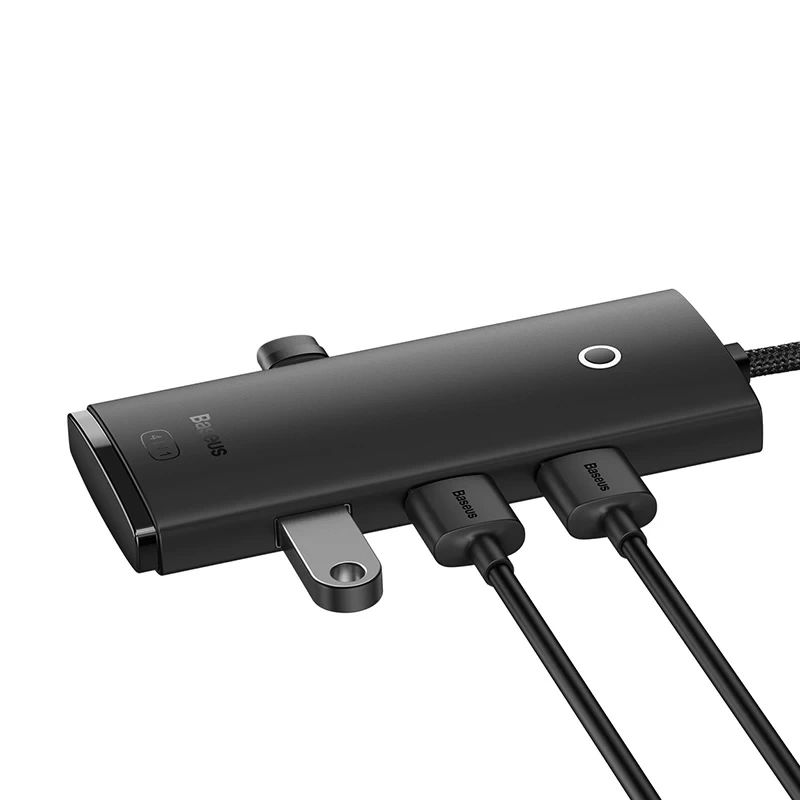 Hub Usb Baseus Lite 4X Usb 3.0 + Usb-C 5Gbps Do Laptopa Czarny