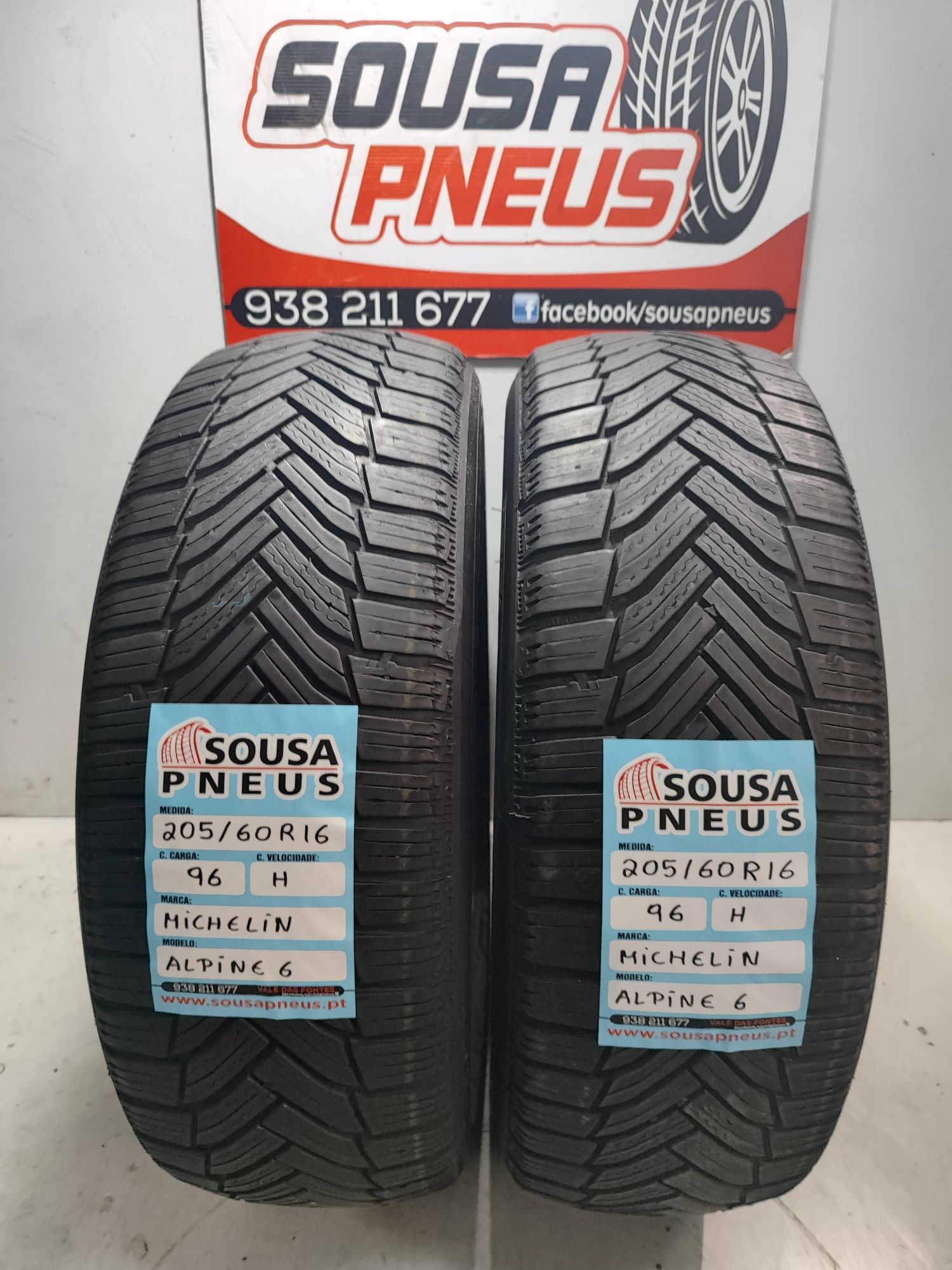 2 pneus semi novos Michelin 205/60R16 Oferta dos  Portes