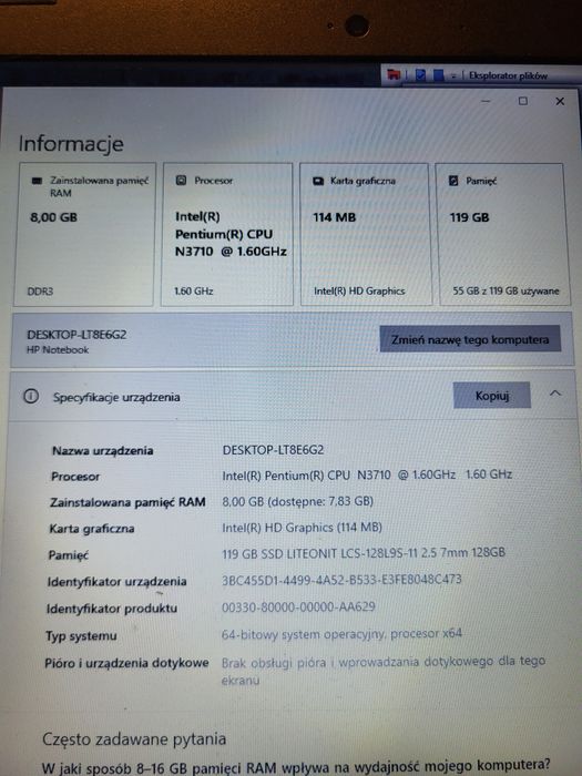 Laptop HP TPN-W121 17.3''