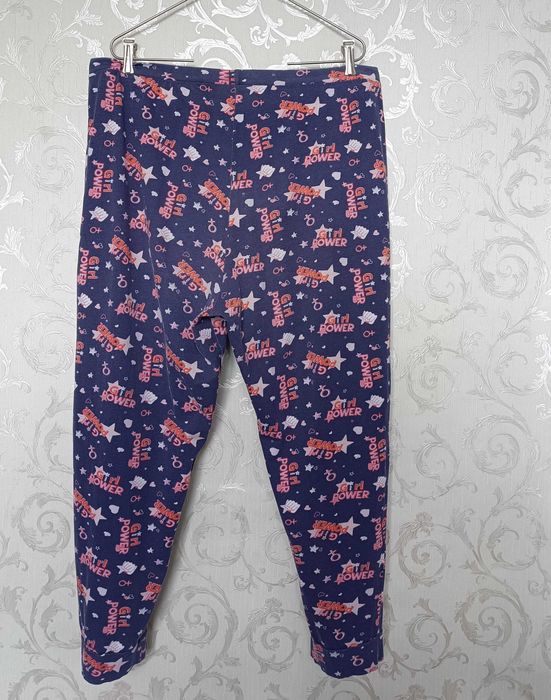 р 20-22 / 54-56-58 домашні піжамні штани бавовна трикотаж у принт