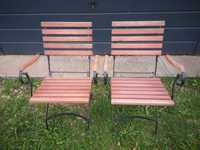Rozkładane krzesła ogrodowe ze stali