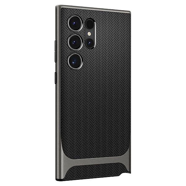 Etui Spigen Neo Hybrid na Samsung Galaxy S24 Ultra - metaliczny szary