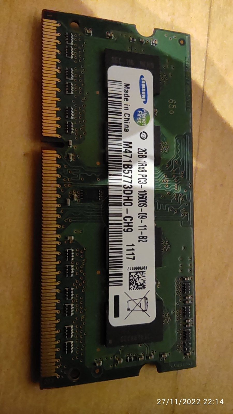 2 szt RAM 2GB SO-DIMM PC3-10600 DDR3 SDRAM 1333 MHz