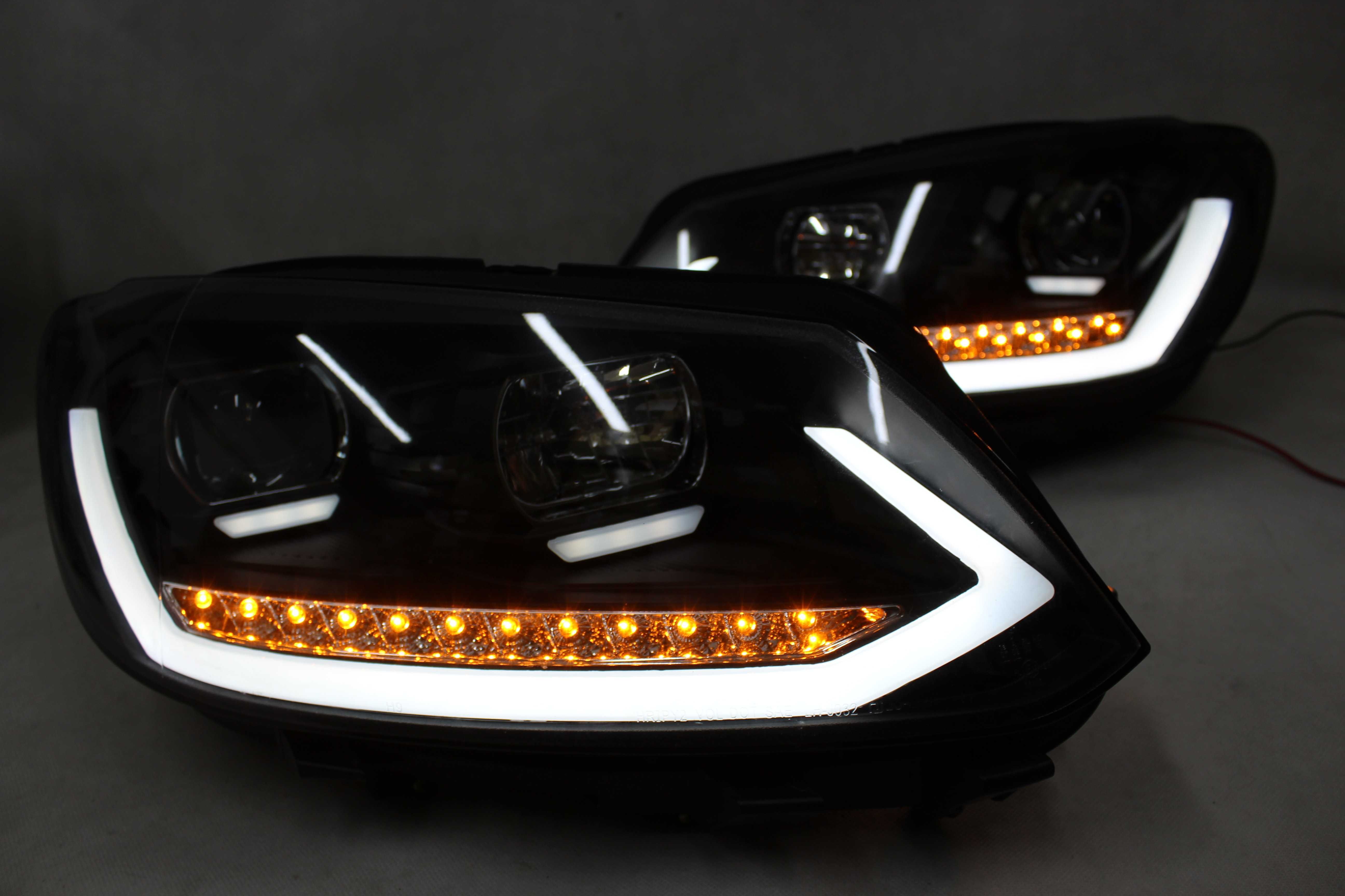 Lampy przednie przód VW TOURAN 2 II 10-15 CADDY LED NEON DYNAMICZNE