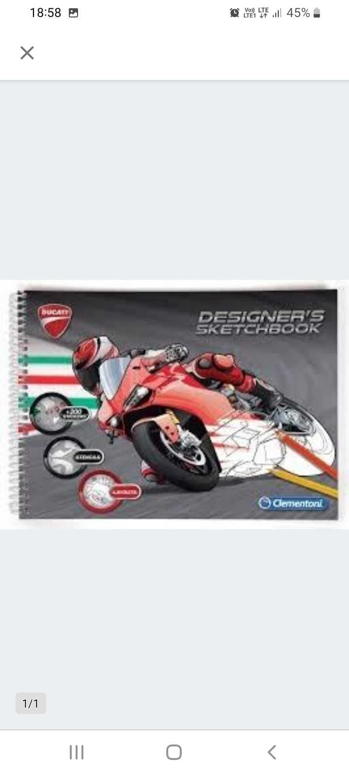 Szkicownik Clementoni motocykl Ducati