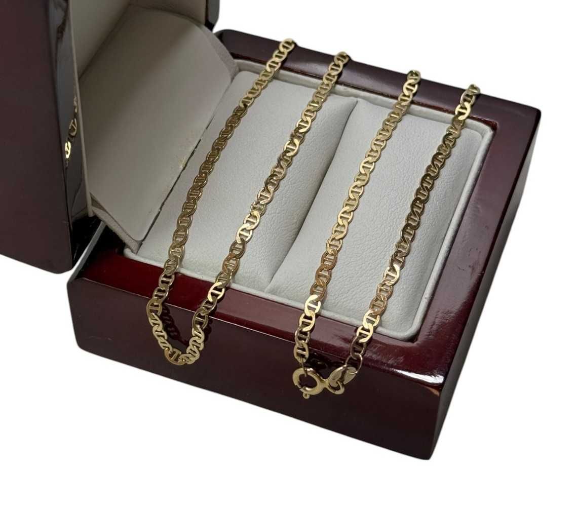 Wyjątkowy złoty łańcuszek gucci 7,13 G 585 55 CM
