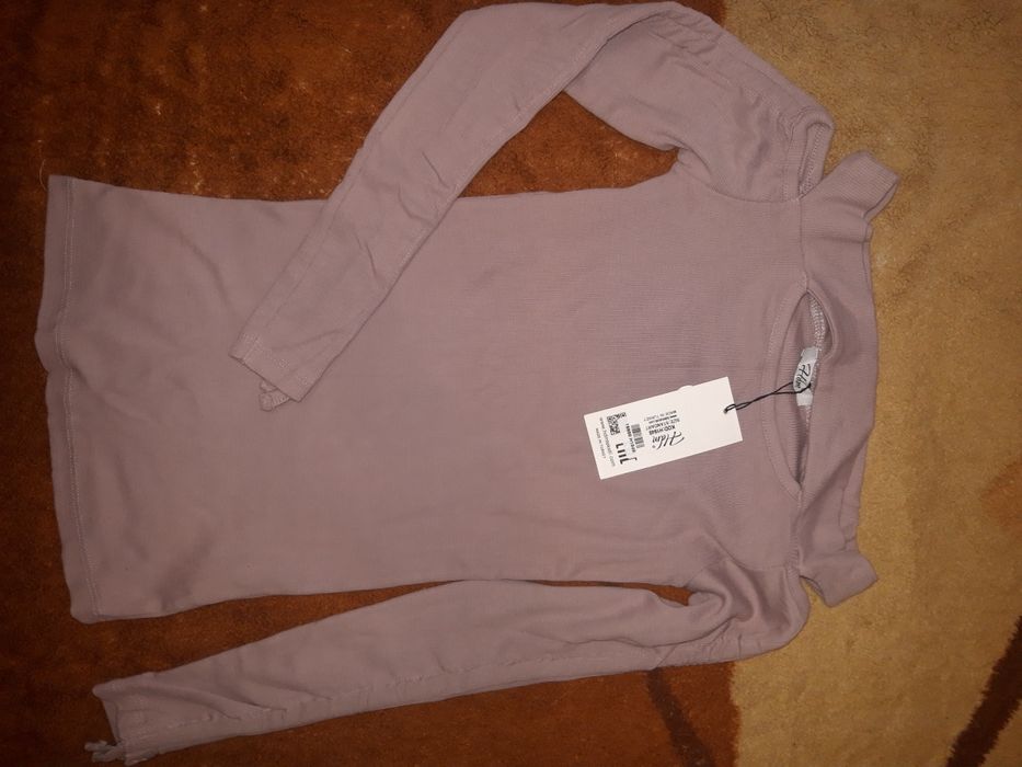 Bluzka prążek lila