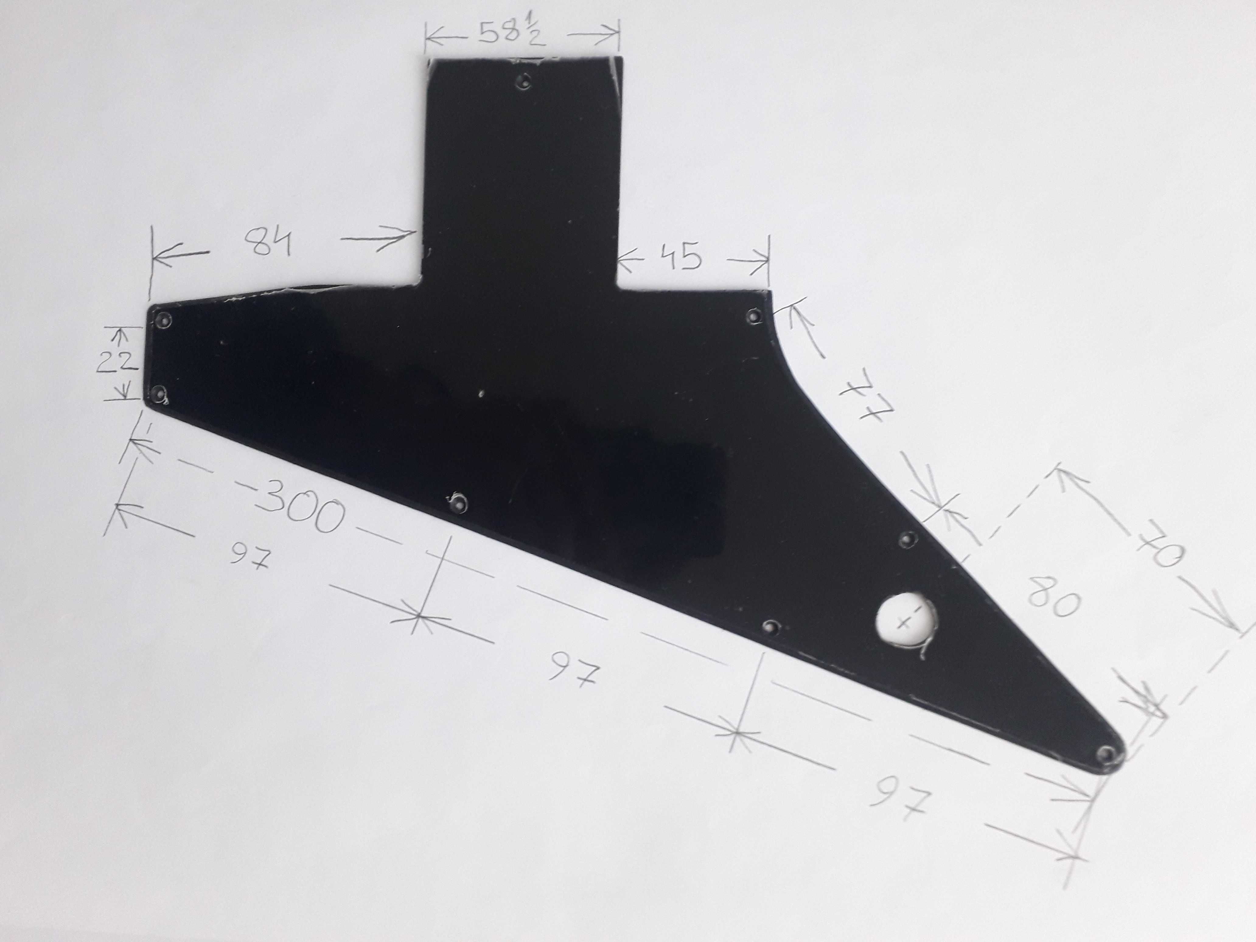 pickguard do gibson explorer (czarny połysk)