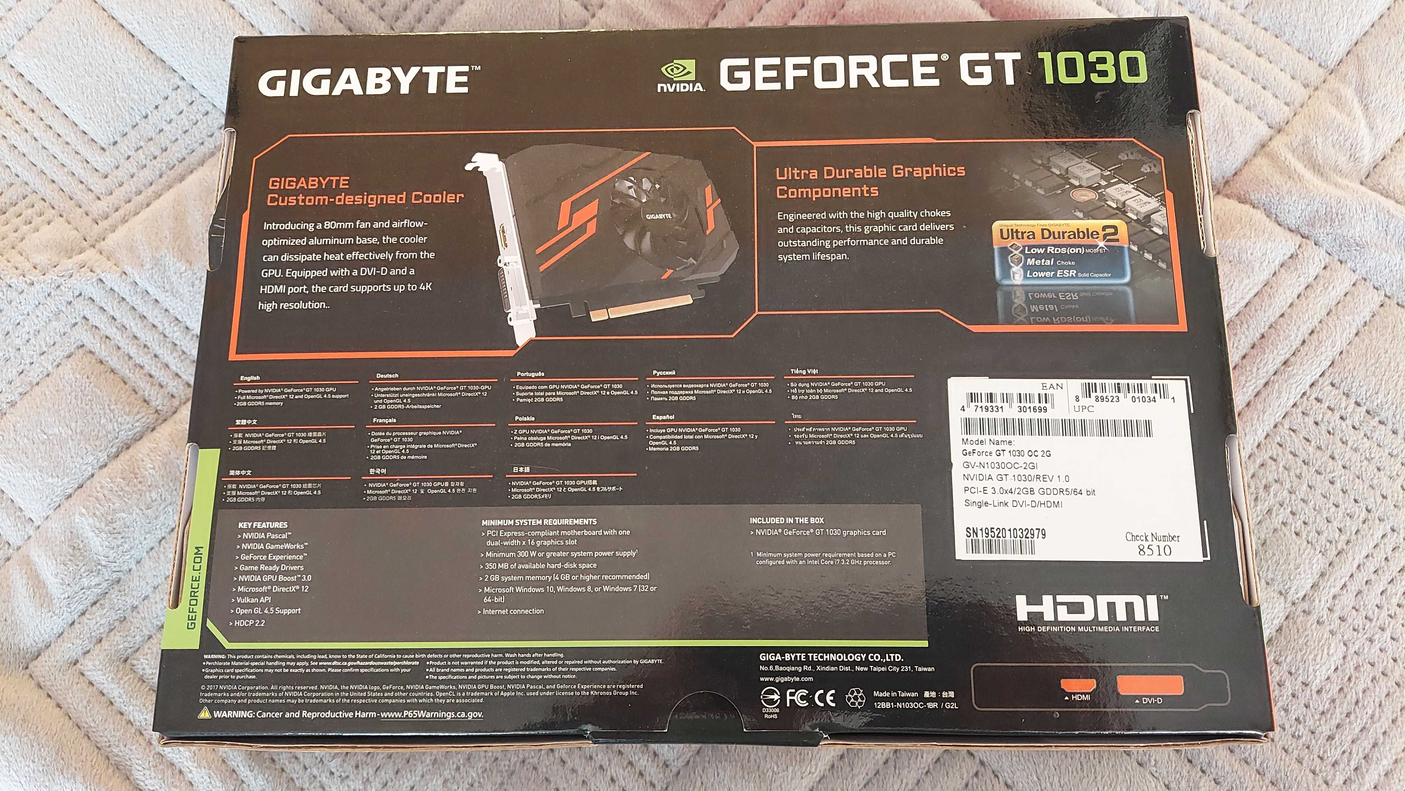 Karta graficzna Gigabyte GeForce GT 1030 OC 2GB GDDR5