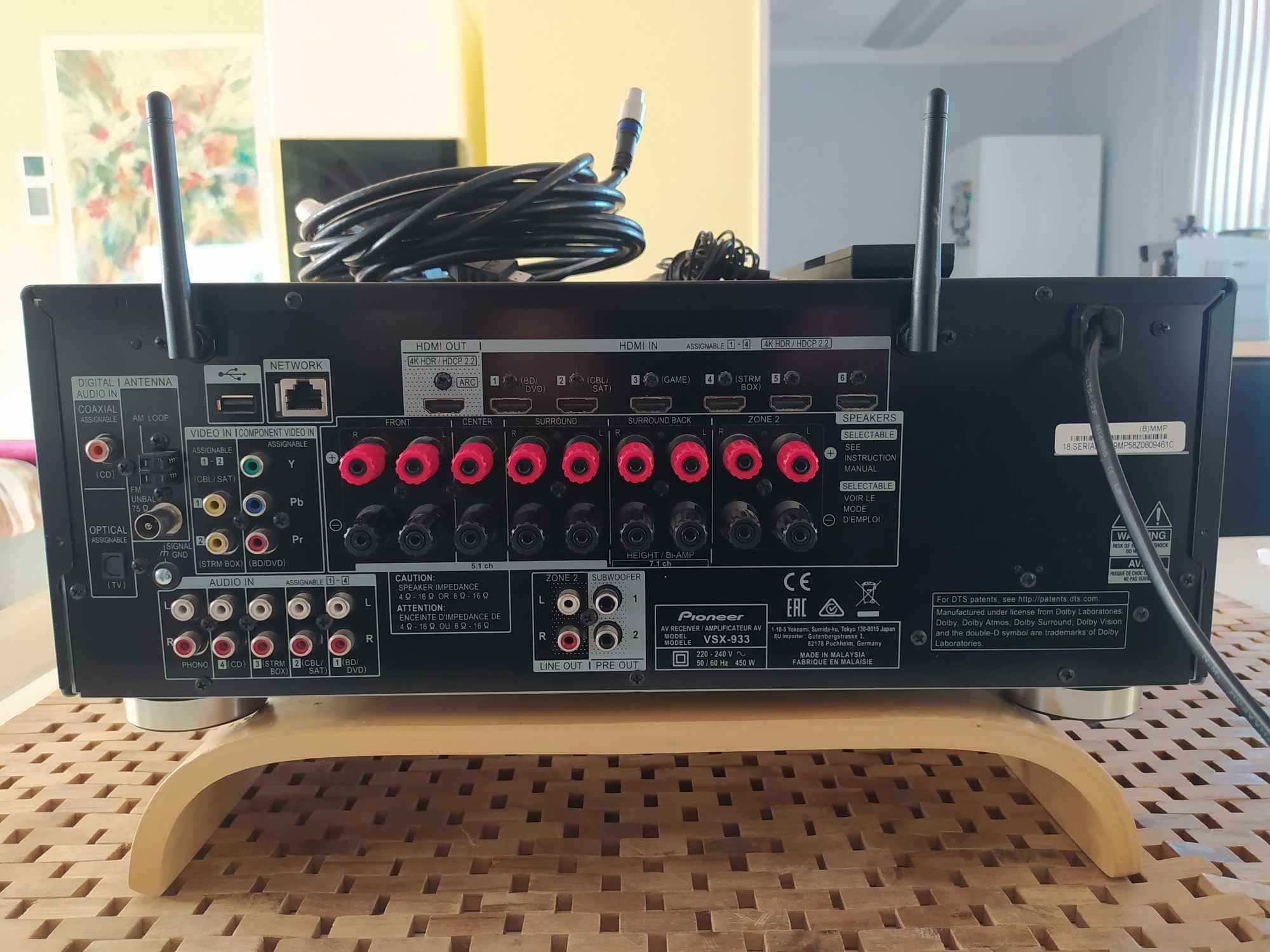 Pioneer VSX 933    (7x135 Wat/Wi-Fi/BT/USB/Int.Radio/Dolby Atmos/inne)