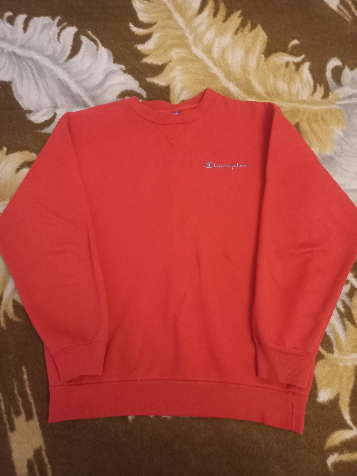 90's Champion Classic Red Long Sleeve Sweatshirt