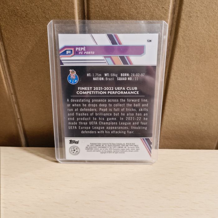 Carta Pepê /99 Porto Topps Finest Euro 2024